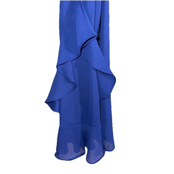 Apt. 9 Women’s Blue Ruffle Sleeve Blouse Size Large Flowy Chiffon Top - Picture 2 of 8